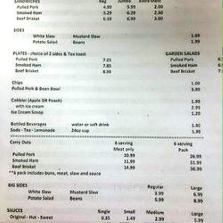 Real Deal BBQ - Heber Springs, AR menu_pic