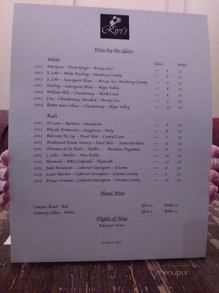 Rivi's - Oakdale, CA menu_pic