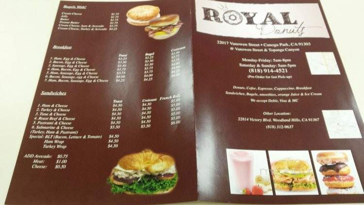 Royal Donuts - Canoga Park, CA menu_pic