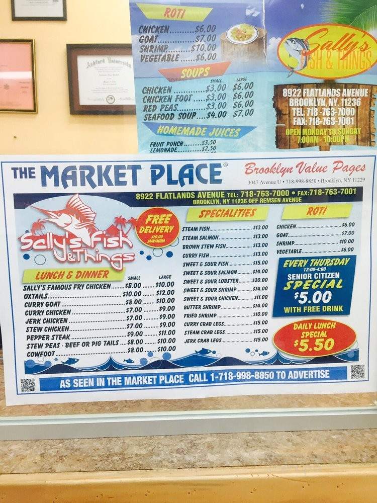 Sally's Fish & Things - Canarsie, NY menu_pic