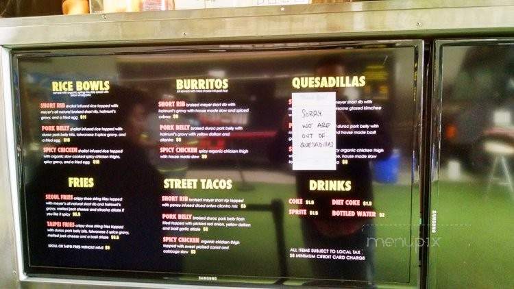 Seoul of Taipei - San Francisco, CA menu_pic