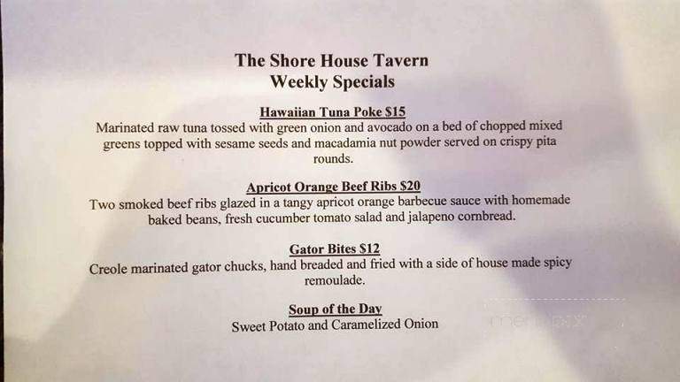 Shore House Tavern - Sandusky, OH menu_pic