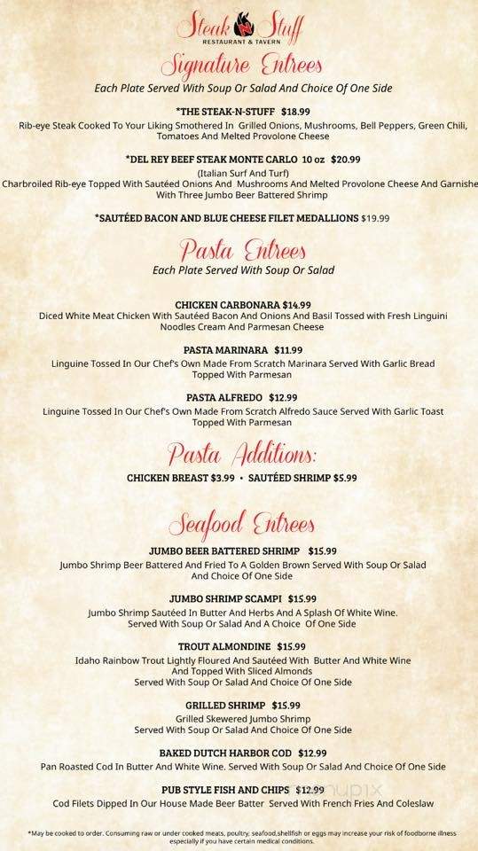Steak N Stuff - Cottonwood, AZ menu_pic
