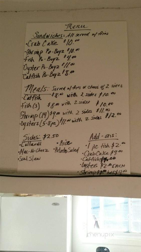 Menu of Talk of the Mountain Seafood in Front Royal, VA 22630