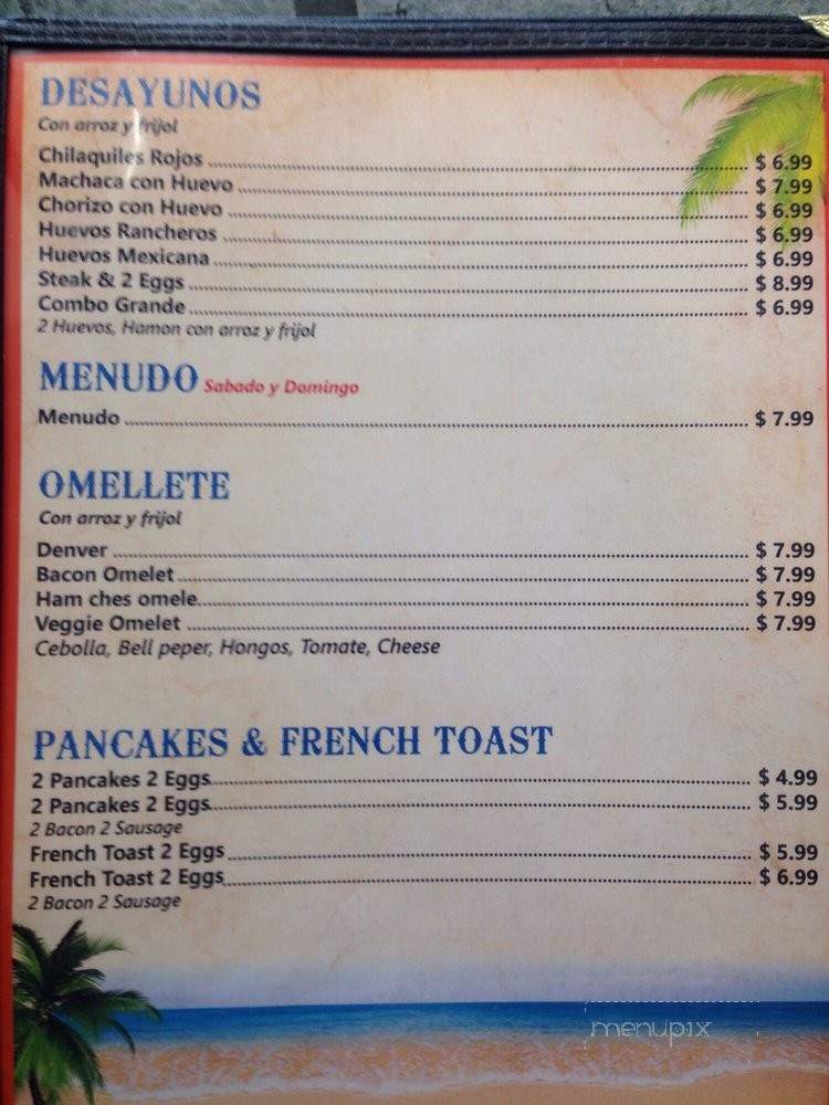 Taqueria Los Santos Restaurant - Whittier, CA menu_pic