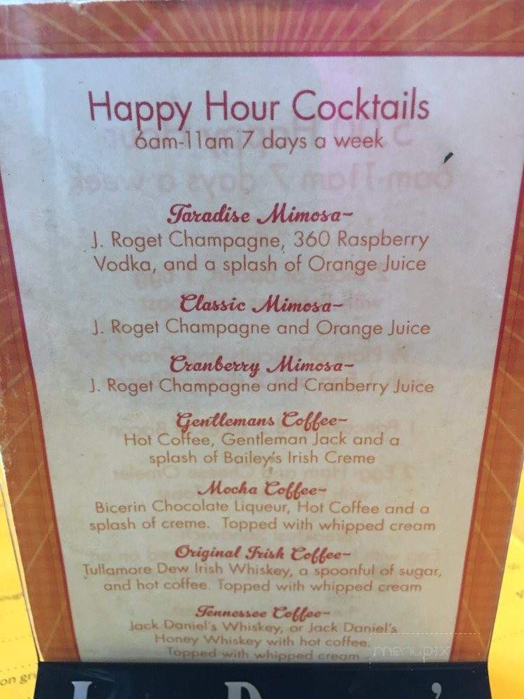 Taradise Cafe - Seattle, WA menu_pic