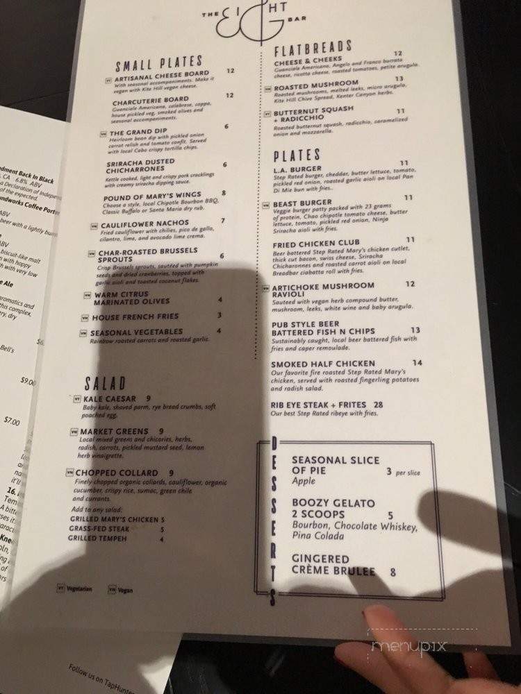 The Eight Bar - Los Angeles, CA menu_pic