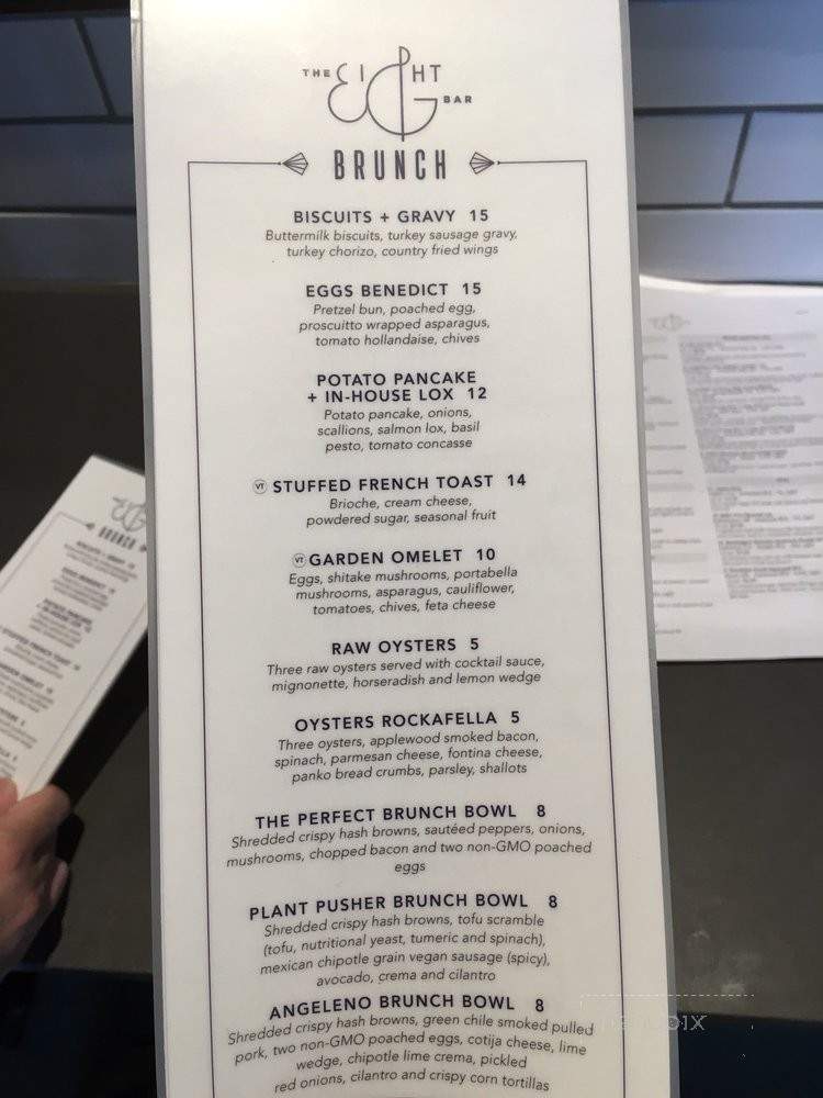 The Eight Bar - Los Angeles, CA menu_pic