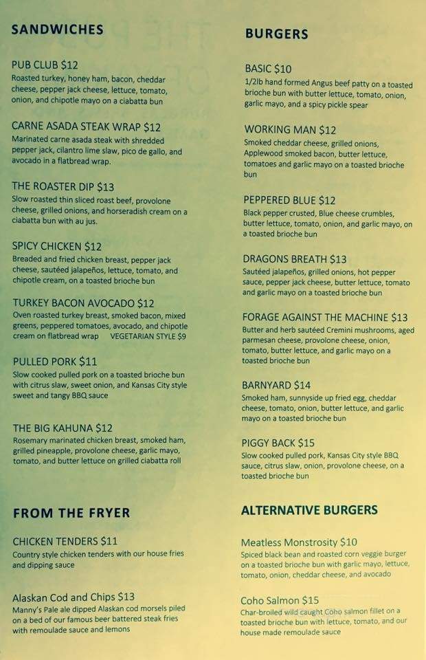 The Pub of Yakima - Yakima, WA menu_pic