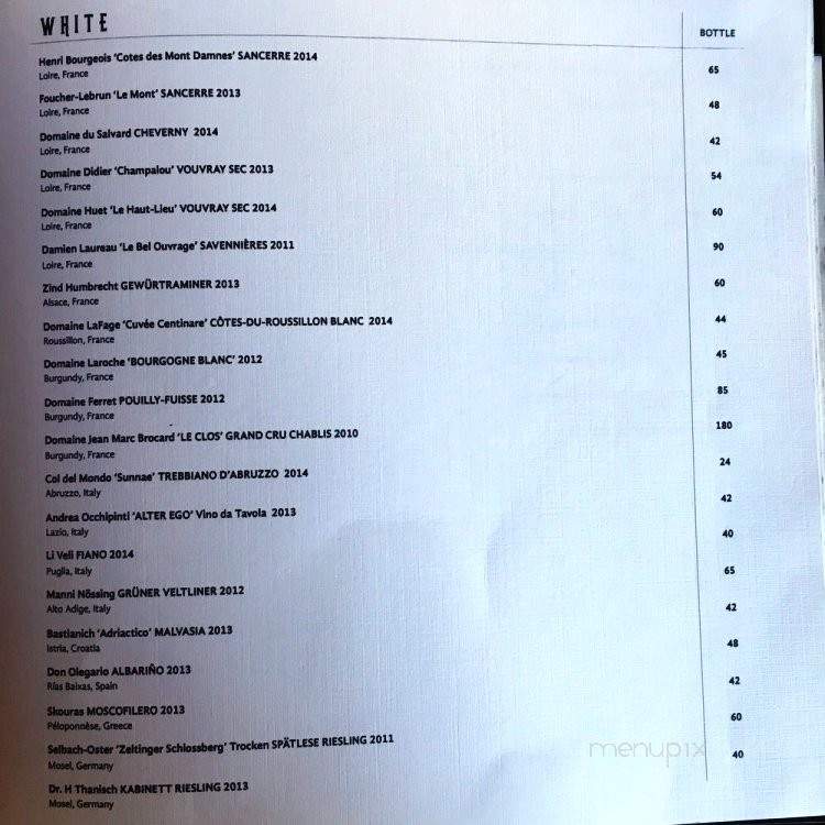 The Tchin Tchin Bar - Honolulu, HI menu_pic