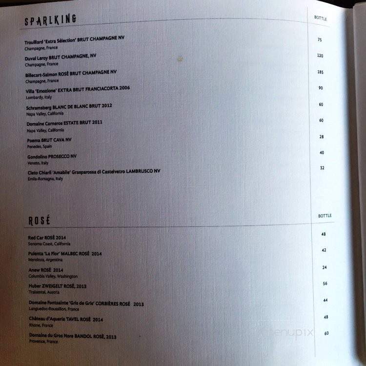 The Tchin Tchin Bar - Honolulu, HI menu_pic