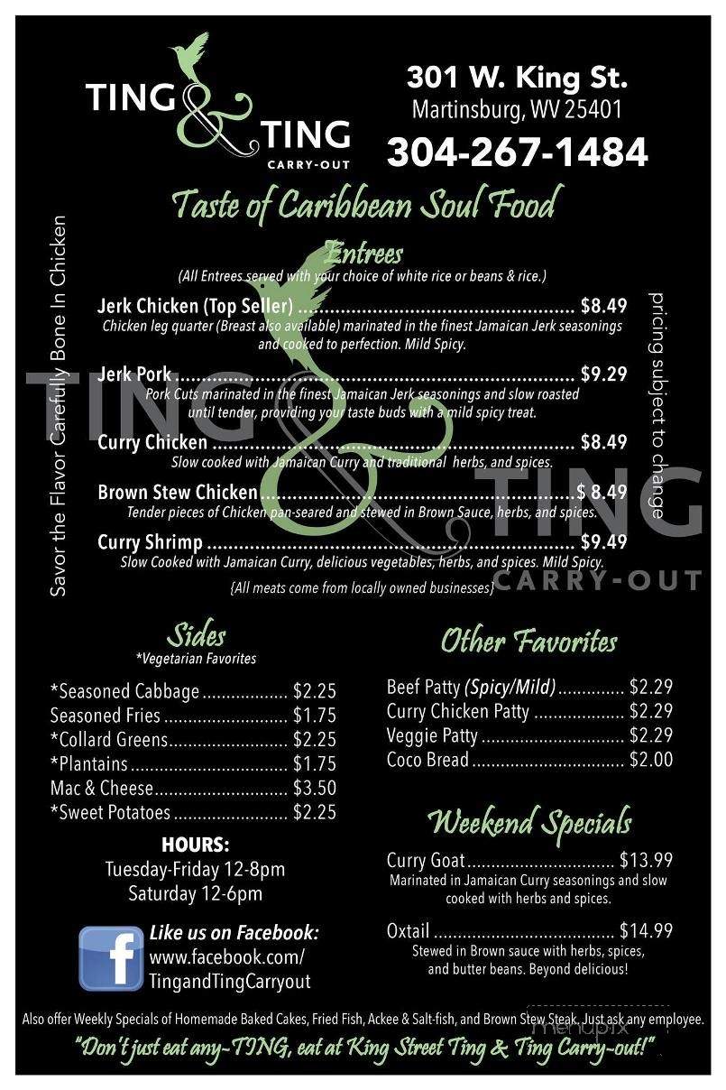 Ting & Ting Carry-Out - Martinsburg, WV menu_pic