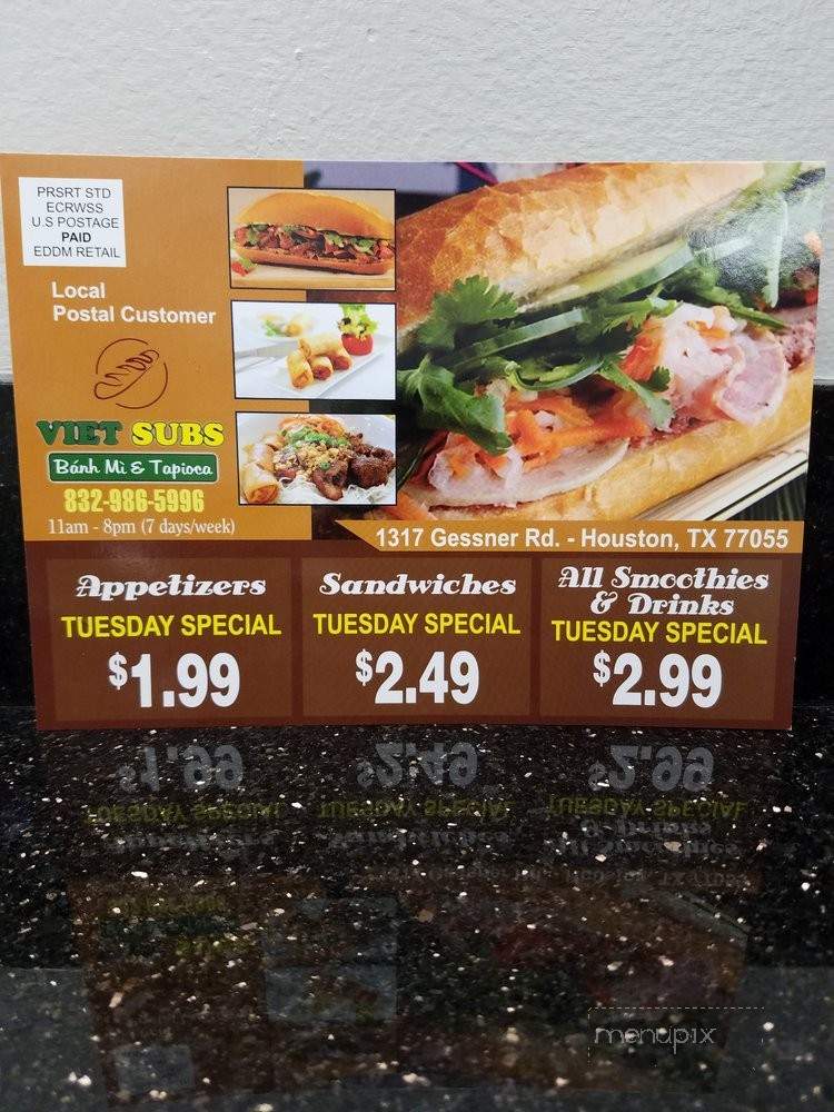 /26543808/Viet-Subs-Menu-Houston-TX - Houston, TX