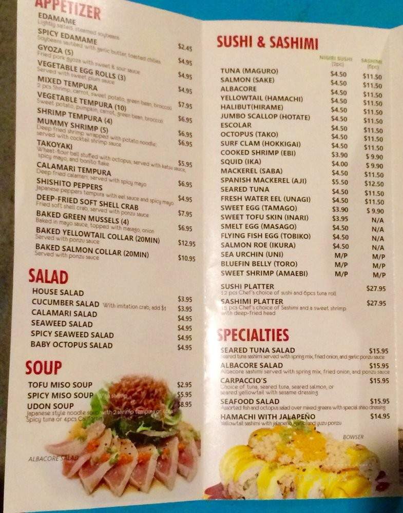 Wazabi Sushi - Hacienda Heights, CA menu_pic
