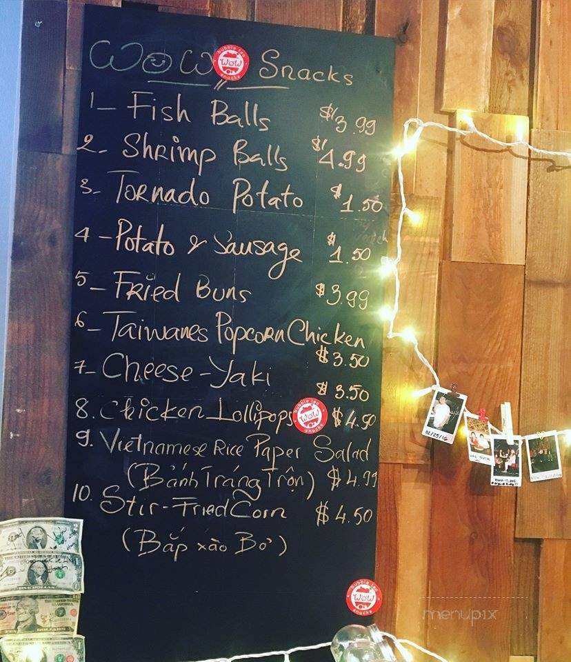 Wow Bubble Tea & Snacks - Carrollton, TX menu_pic