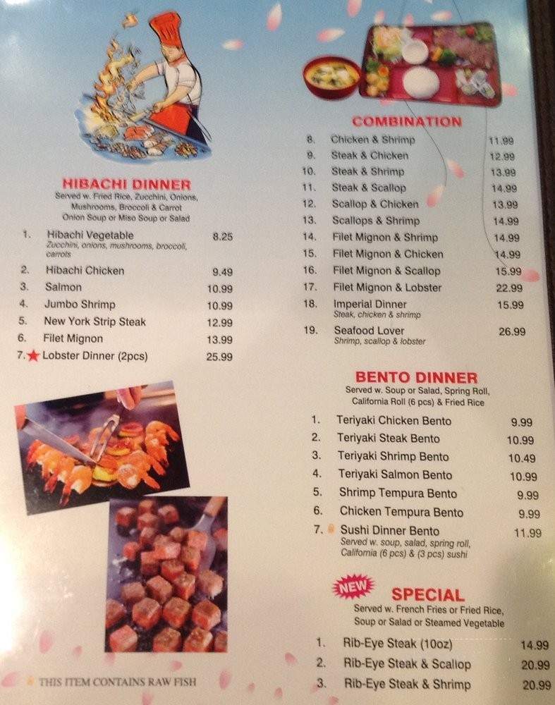 Yamato Steak House Of Japan - Corinth, MS menu_pic