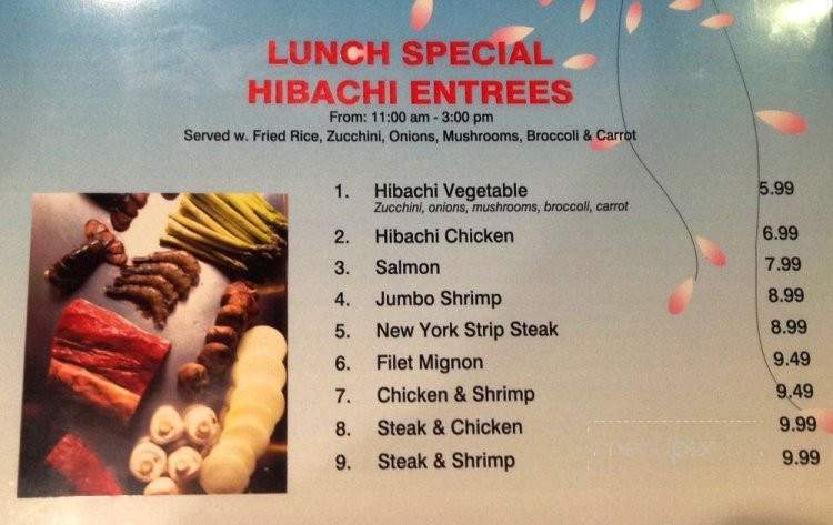 Yamato Steak House Of Japan - Corinth, MS menu_pic