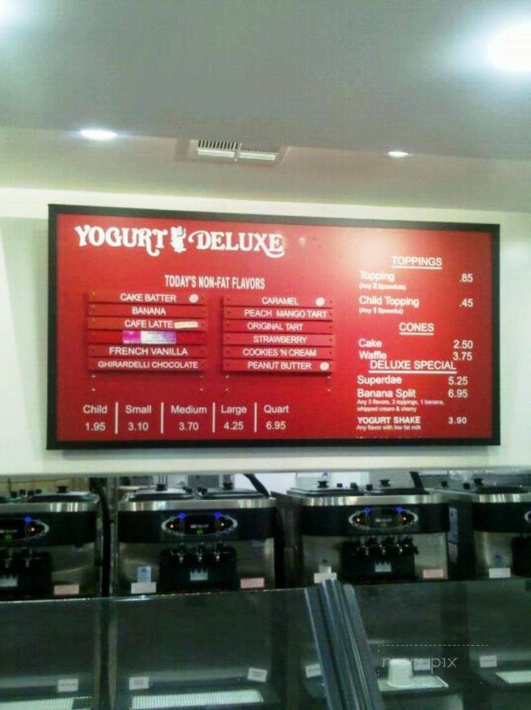 Yogurt Deluxe - Livermore, CA menu_pic