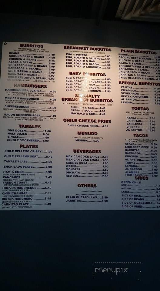 Alameda Burrito - Arvada, CO menu_pic