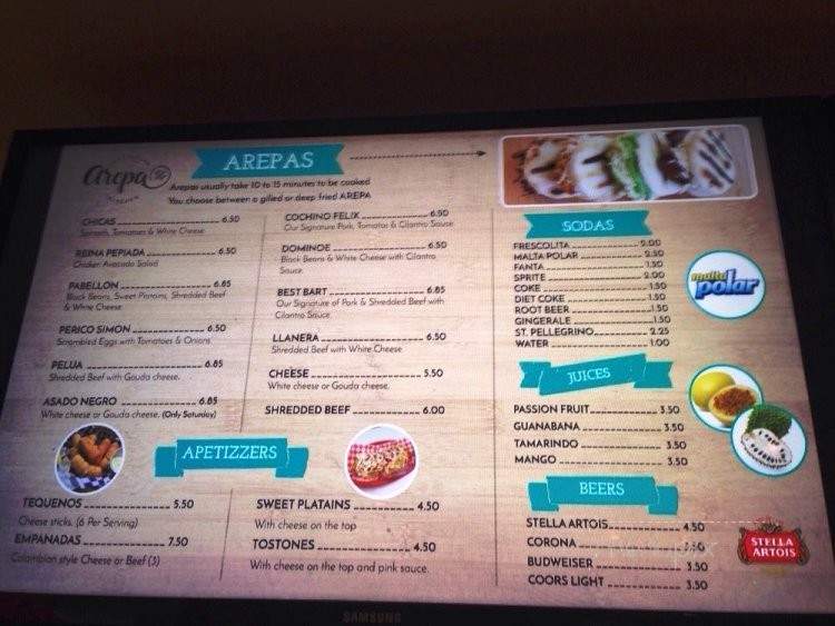 Arepa Venezuelan Kitchen - Seattle, WA menu_pic