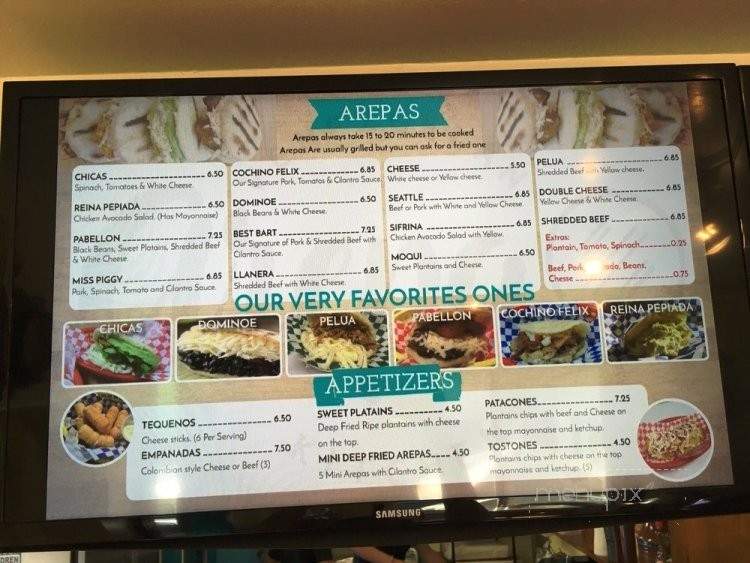 Arepa Venezuelan Kitchen - Seattle, WA menu_pic