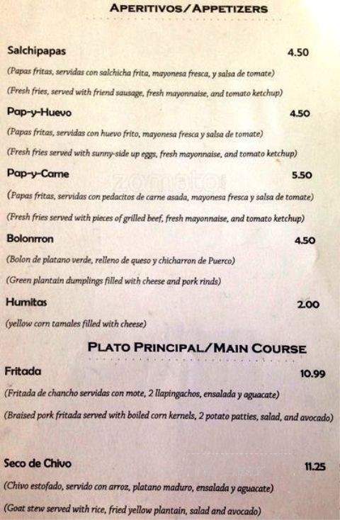 Avenida Del Sabor - Chicago, IL menu_pic