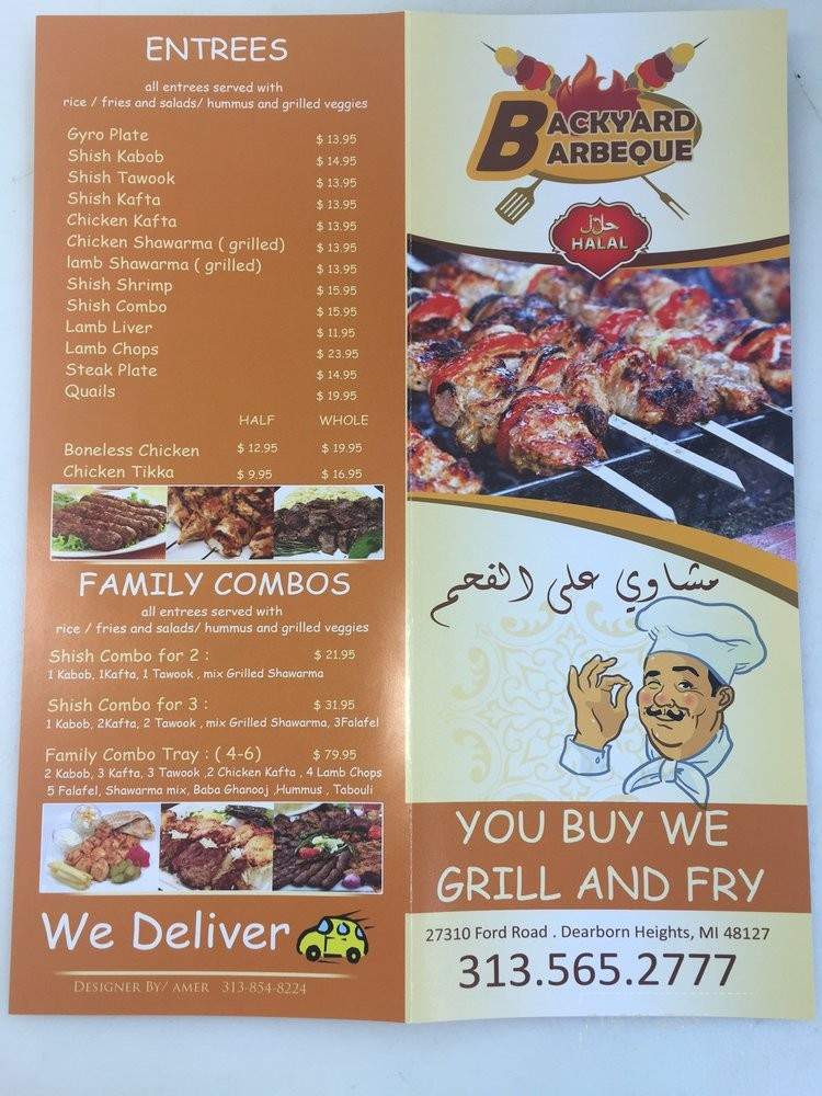 Backyard Barbeque - Dearborn Heights, MI menu_pic