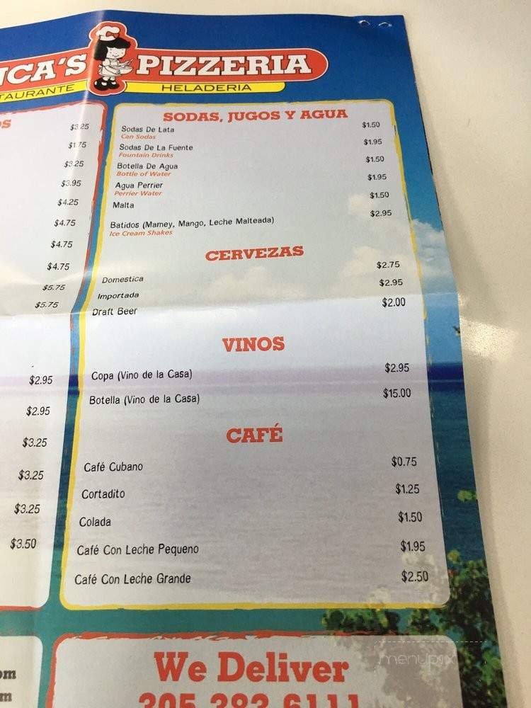 Bianca's Pizzeria - Miami, FL menu_pic