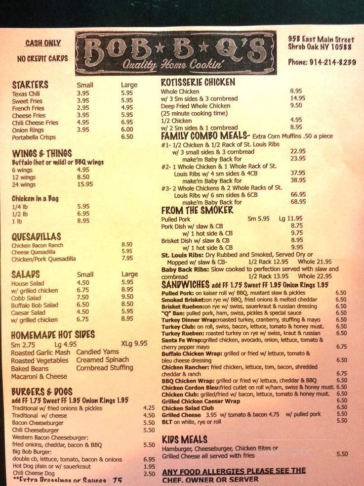 Bobs BQ's - Shrub Oak, NY menu_pic