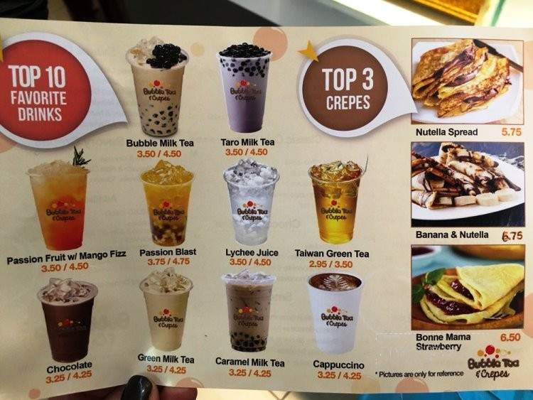 Bubble Tea & Crepes - New York, NY menu_pic
