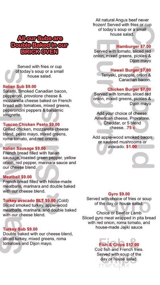 Cacciatore's Pizza and Italian Restaurant - Canyon Lake, CA menu_pic