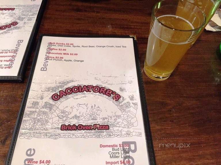 Cacciatore's Pizza and Italian Restaurant - Canyon Lake, CA menu_pic