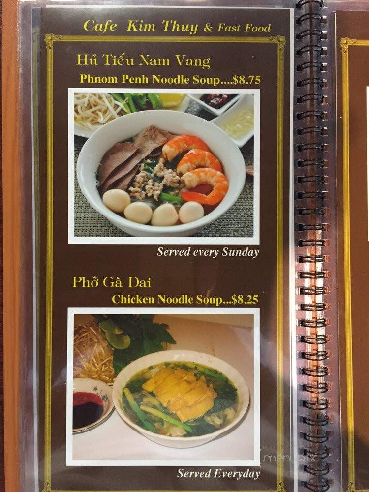 Cafe Kim Thuy - Oakland, CA menu_pic