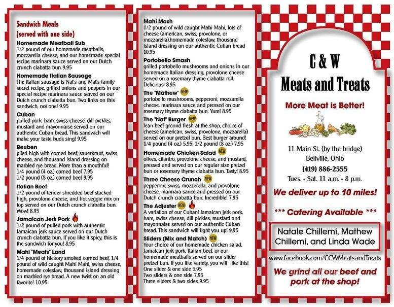 C & W Meats And Treats - Bellville, OH menu_pic