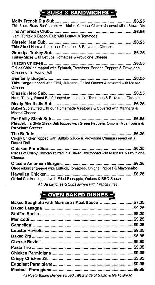 Cheffy's Italian Restaurant - Township of Taylorsville, NC menu_pic