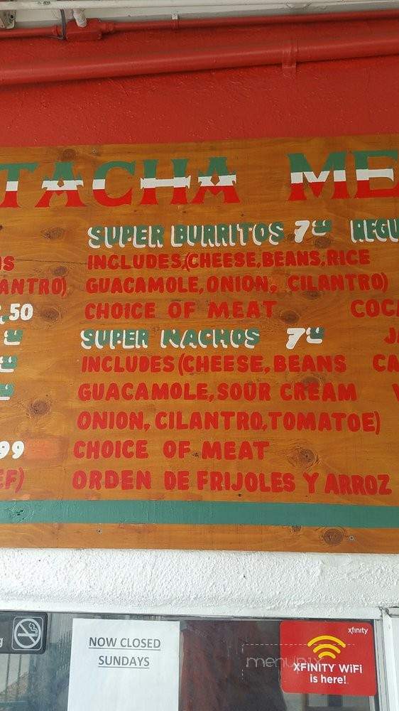 Don Tacha - Fresno, CA menu_pic