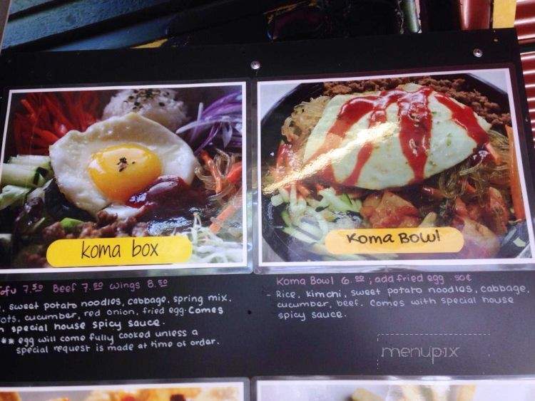 Food Koma - Portland, OR menu_pic