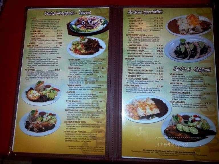 Golden Paradise - Washington, DC menu_pic