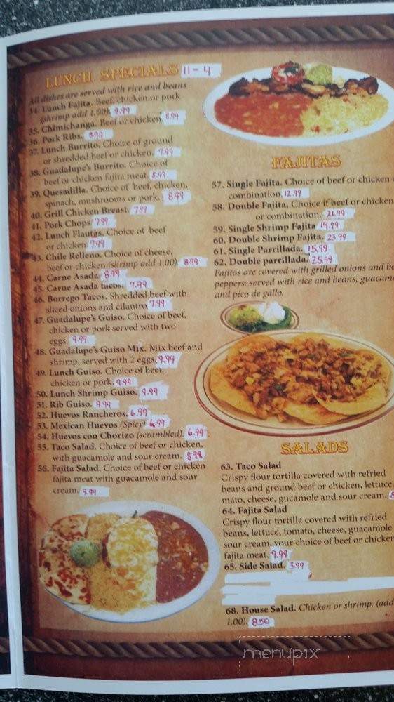 Guadalupe's - Edmond, OK menu_pic