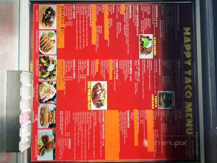 Happy Taco - Los Angeles, CA menu_pic