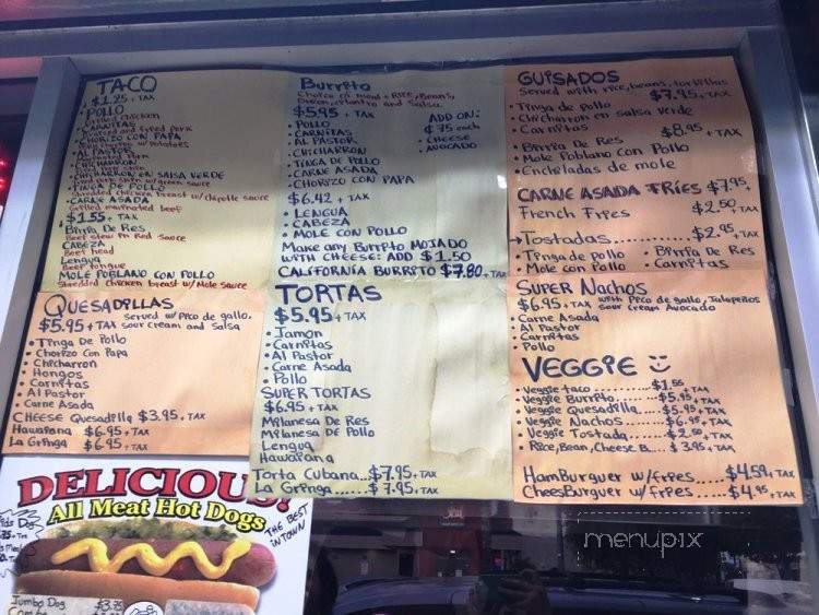 Happy Taco - Los Angeles, CA menu_pic