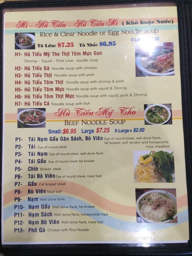 Hu Tieu My Tho - Carrollton, TX menu_pic