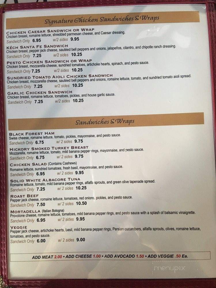 Kech Cafe South Bay - Torrance, CA menu_pic