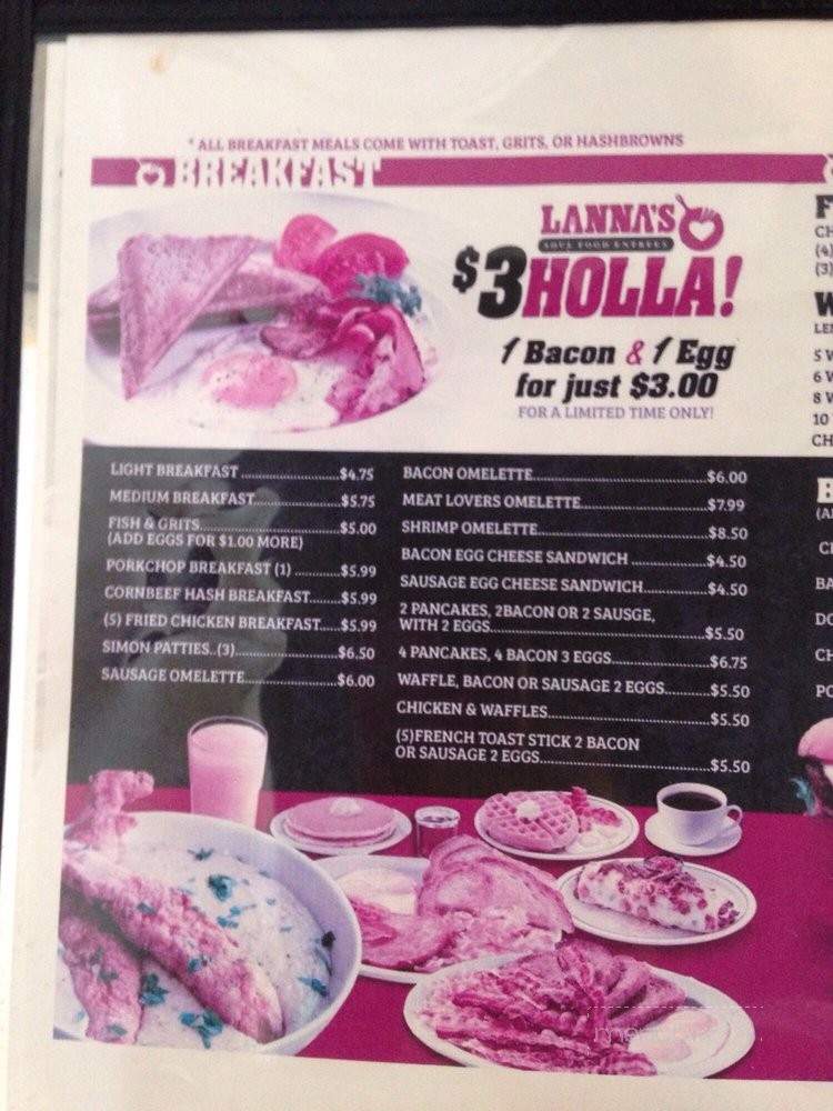 Lanna's Entree's - Tampa, FL menu_pic