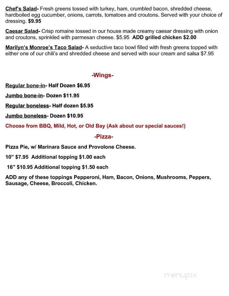 Legends Food & Drink - Hanover, PA menu_pic