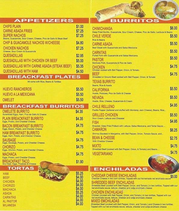Los Juanito's Mexican Food - Burleson, TX menu_pic