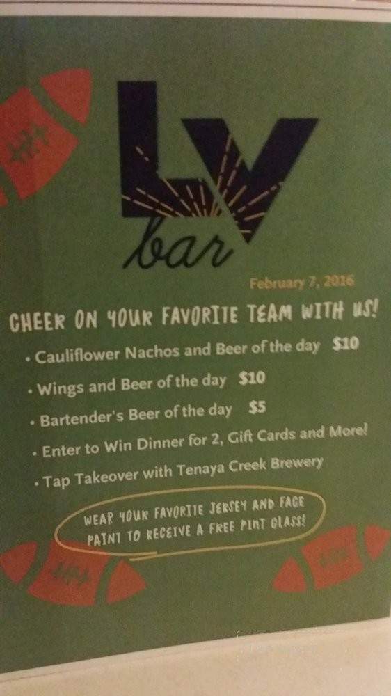 LV bar - Las Vegas, NV menu_pic