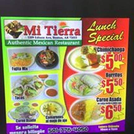 Mi Terria - Benton, AR menu_pic