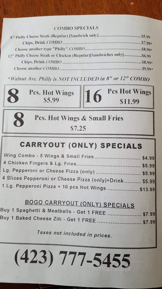 Mr Philly - Chattanooga, TN menu_pic
