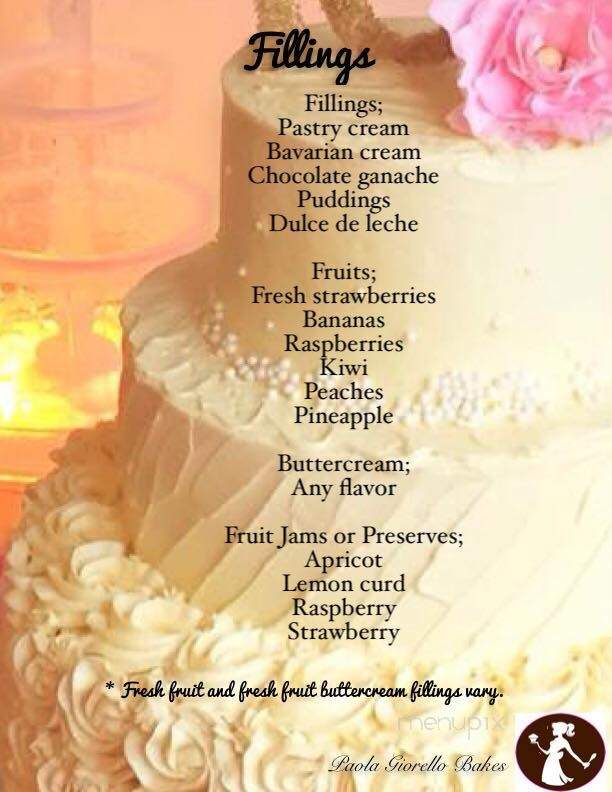 Paola Giorello Bakes - Annandale, VA menu_pic